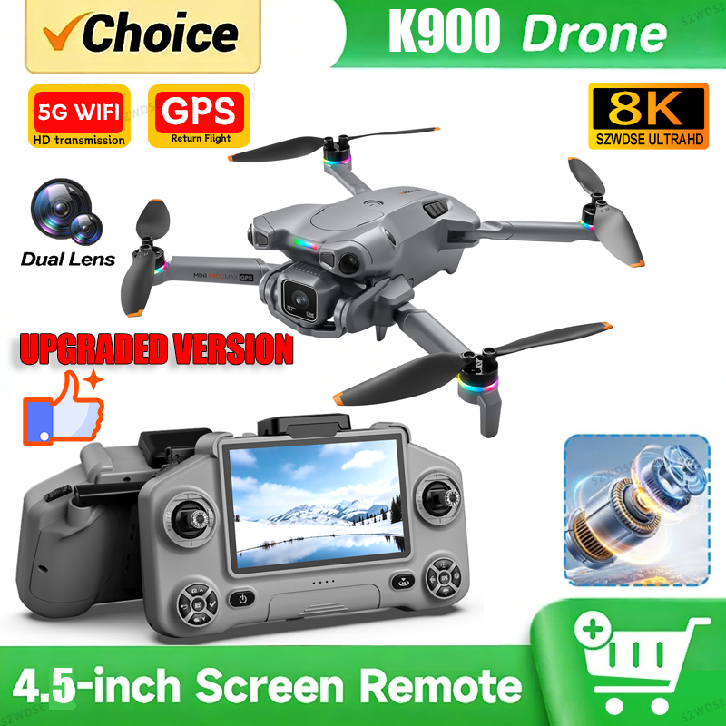 新型K900 MAX GPSドローン、4Kプロフェッショナル - Drone Kit With Camera のレビューと価格