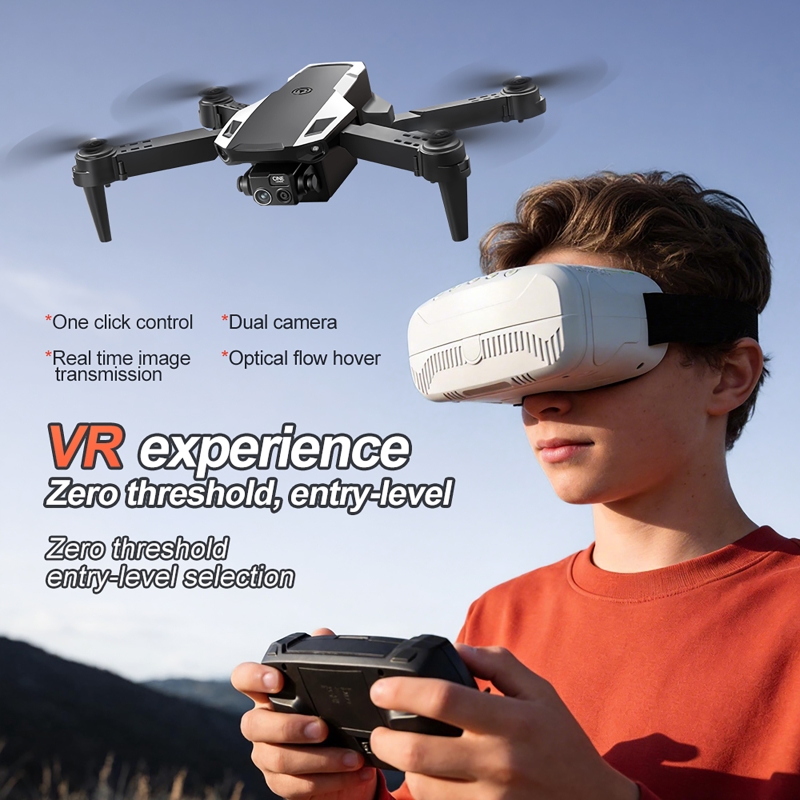 リモコンとVRグラス付きポータブルドローンキット 4Kデュア - Drone Kit Beginner のレビューと価格