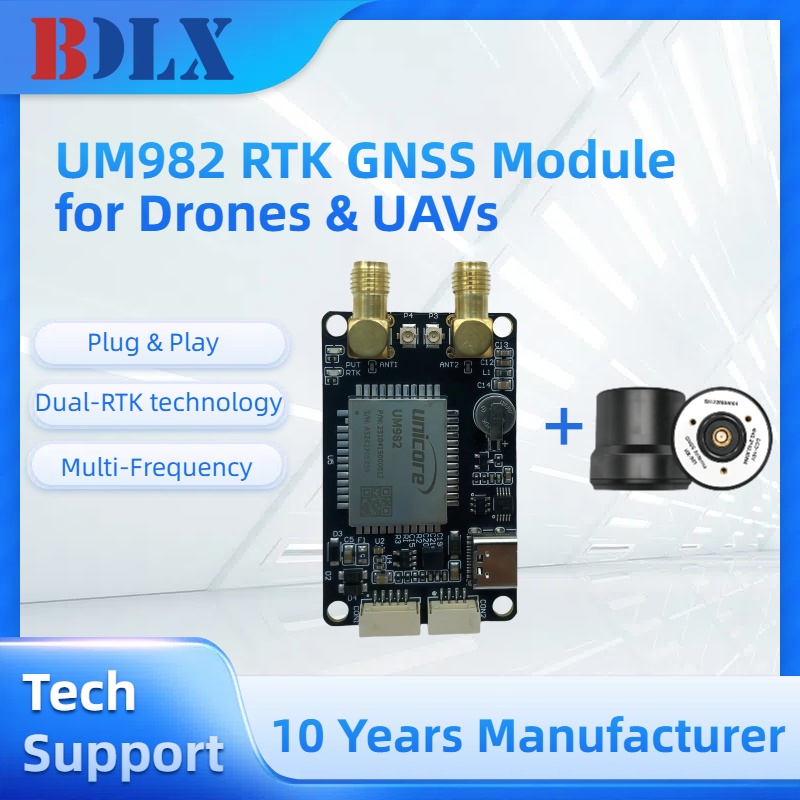 UM982 デュアルアンテナ RTK GNSS モジュール  - Drone Kit Hexacopter のレビューと価格